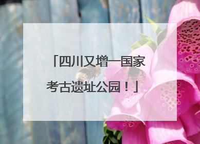 四川又增一国家考古遗址公园！