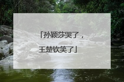 孙颖莎哭了，王楚钦笑了