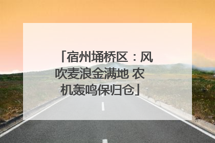宿州埇桥区：风吹麦浪金满地 农机轰鸣保归仓