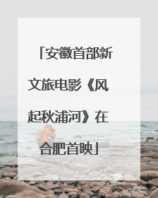 安徽首部新文旅电影《风起秋浦河》在合肥首映