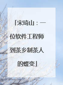 宋琦山：一位软件工程师到茶乡制茶人的蝶变