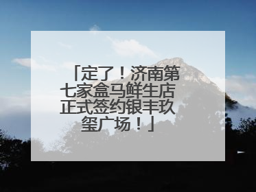 定了！济南第七家盒马鲜生店正式签约银丰玖玺广场！