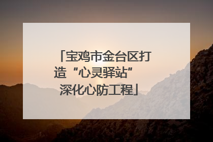 宝鸡市金台区打造“心灵驿站” 深化心防工程
