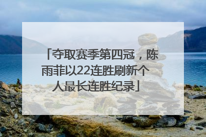夺取赛季第四冠，陈雨菲以22连胜刷新个人最长连胜纪录