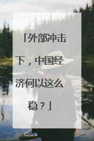 外部冲击下，中国经济何以这么稳？
