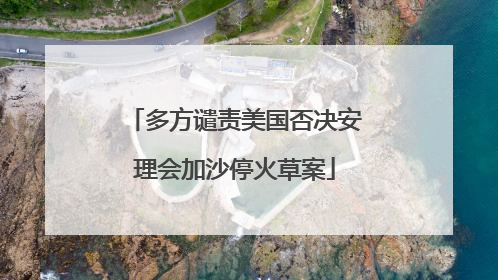 多方谴责美国否决安理会加沙停火草案