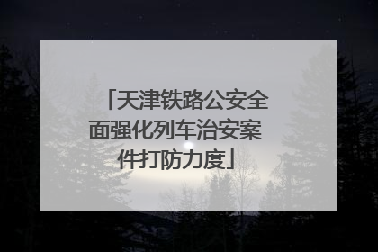 天津铁路公安全面强化列车治安案件打防力度