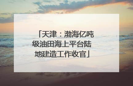 天津：渤海亿吨级油田海上平台陆地建造工作收官