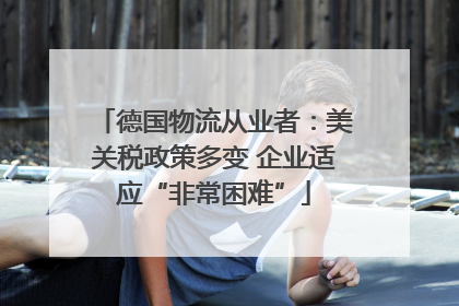 德国物流从业者：美关税政策多变 企业适应“非常困难”