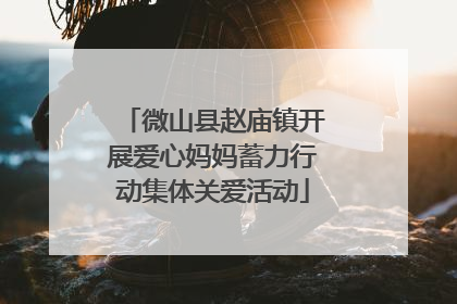 微山县赵庙镇开展爱心妈妈蓄力行动集体关爱活动