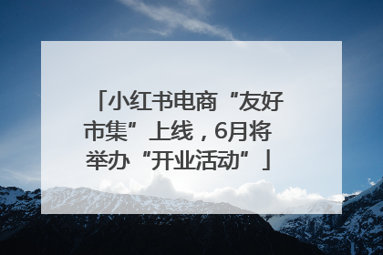 小红书电商“友好市集”上线，6月将举办“开业活动”