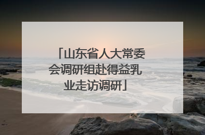 山东省人大常委会调研组赴得益乳业走访调研