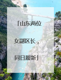 山东两位女副区长，同日履新