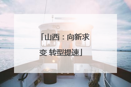 山西：向新求变 转型提速