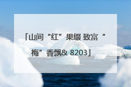 山间“红”果缀 致富“梅”香飘& 8203