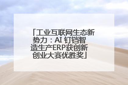 工业互联网生态新势力：AI 钉铛智造生产ERP获创新创业大赛优胜奖