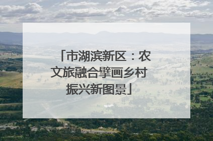 市湖滨新区：农文旅融合擘画乡村振兴新图景