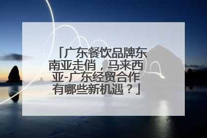 广东餐饮品牌东南亚走俏，马来西亚-广东经贸合作有哪些新机遇？