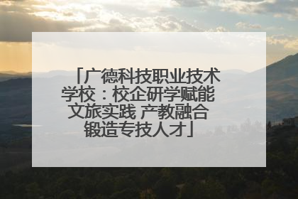 广德科技职业技术学校：校企研学赋能文旅实践 产教融合锻造专技人才