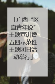 广西“区直青年说”主题宣讲暨五四示范性主题团日活动举行