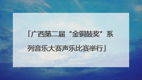 广西第二届“金铜鼓奖”系列音乐大赛声乐比赛举行