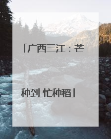 广西三江：芒种到 忙种稻