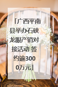 广西平南县举办石硖龙眼产销对接活动 签约逾3000万元