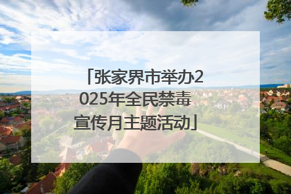 张家界市举办2025年全民禁毒宣传月主题活动