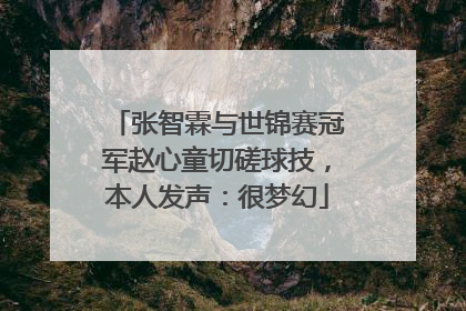 张智霖与世锦赛冠军赵心童切磋球技，本人发声：很梦幻