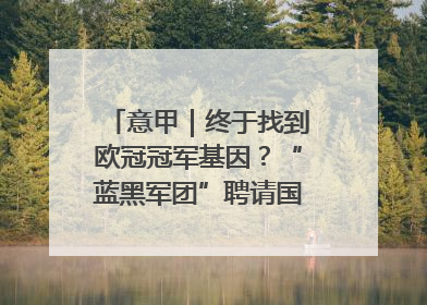 意甲｜终于找到欧冠冠军基因？“蓝黑军团”聘请国米名宿齐沃执教