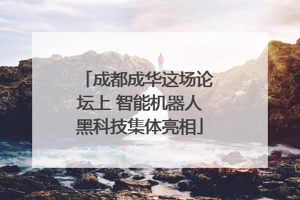 成都成华这场论坛上 智能机器人黑科技集体亮相