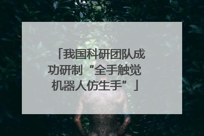 我国科研团队成功研制“全手触觉机器人仿生手”