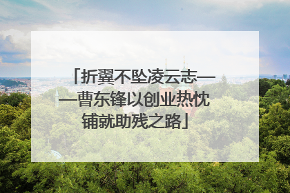 折翼不坠凌云志——曹东锋以创业热忱铺就助残之路