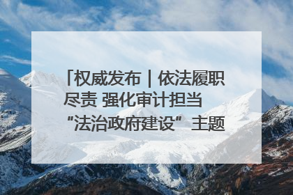 权威发布｜依法履职尽责 强化审计担当 “法治政府建设”主题系列新闻发布会市审计局专场召开