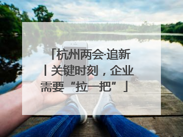 杭州两会·追新丨关键时刻，企业需要“拉一把”