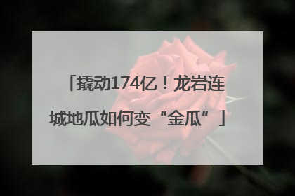 撬动174亿！龙岩连城地瓜如何变“金瓜”