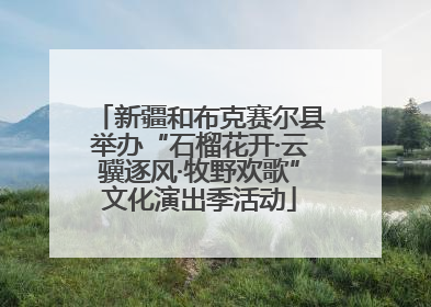 新疆和布克赛尔县举办“石榴花开·云骥逐风·牧野欢歌”文化演出季活动