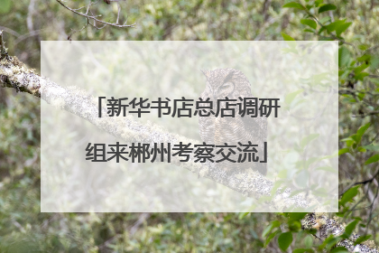 新华书店总店调研组来郴州考察交流