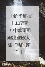 新华鲜报丨11万列！中欧班列跑出亚欧大陆“新时速”