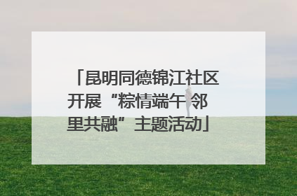昆明同德锦江社区开展“粽情端午 邻里共融”主题活动