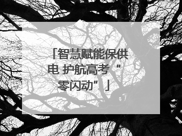 智慧赋能保供电 护航高考“零闪动”