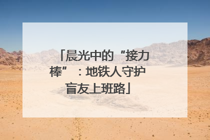 晨光中的“接力棒”：地铁人守护盲友上班路