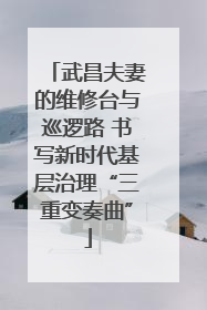 武昌夫妻的维修台与巡逻路 书写新时代基层治理“三重变奏曲”