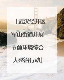 武汉经开区军山街道开展节前环境综合大整治行动