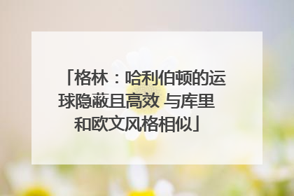 格林：哈利伯顿的运球隐蔽且高效 与库里和欧文风格相似