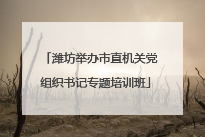 潍坊举办市直机关党组织书记专题培训班