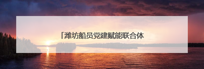 潍坊船员党建赋能联合体在山东交通职业学院成立