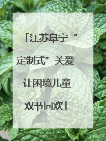 江苏阜宁“定制式”关爱 让困境儿童双节同欢