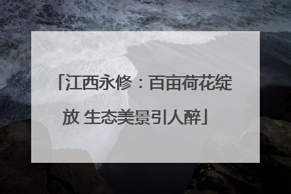 江西永修：百亩荷花绽放 生态美景引人醉