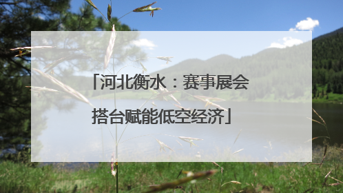 河北衡水：赛事展会搭台赋能低空经济